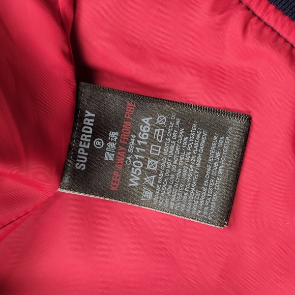 Superdry Vintage Sukajan Souvenir Jacket Map of Japan Navy Blue Size 12 XL - Picture 9 of 16